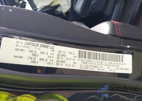 2015 Dodge Durango R/T z USA, uszkodzony, nr VIN 1C4SDJCT9FC688533